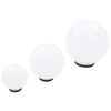 vidaXL LED Bowl Lamp Set 3 Pieces Spherical 20/30/40 cm PMMA