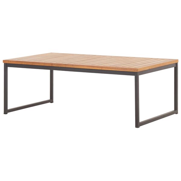 vidaXL Coffee Table 100x60x36cm Solid Acacia Wood and Steel