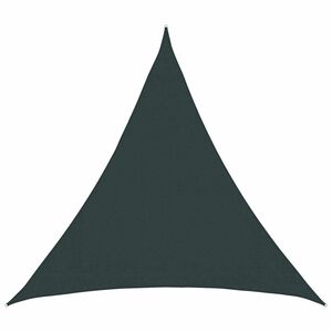 vidaXL Sunshade Sail 2 x 2 x 2 m HDPE Triangular Dark Green