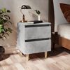 vidaXL Bed Cabinets & Solid Pinewood Legs 2 pcs Concrete Grey 40x35x50 cm