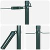 vidaXL Fence Posts Manual 7 pcs Green Ø32mm 120 cm Galvanised steel