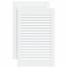 vidaXL Louvred doors 2 pcs White 61.5 x 39.4 cm Solid Pine Wood