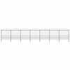 vidaXL Garden Fence with Spear Top Steel 1172x200 cm Black