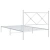 vidaXL Metal Bed Frame without Mattress with Headboard White 100x190cm