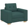 vidaXL Sofa 3 pcs Dark Green Fabric