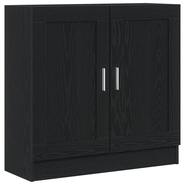vidaXL Book Cabinet Black Oak 82.5 x 30.5 x 80 cm Engineered Wood