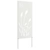 vidaXL Garden Privacy Screen White 50 x 140 cm Cold-rolled steel