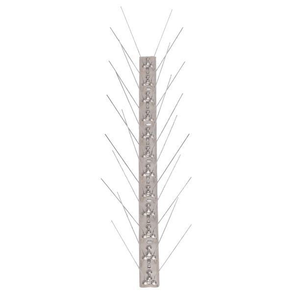 vidaXL 4-row Stainless Steel Bird & Pigeon Spikes Set of 20 10 m