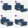 vidaXL Single Sofa Bed Reclining Blue 90 x 165 x 87 cm Fabric
