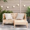 vidaXL Garden Sofa 2-Seater with Footstool Solid Wood Pine
