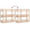 vidaXL Triple Bunk Bed without Mattress 80x200 cm Solid Wood Pine