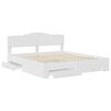 vidaXL Bed Frame with Headboard White 180 x 200 cm Engineered Wood