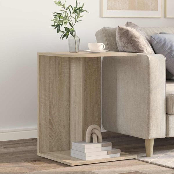 vidaXL Side Table Sonoma Oak 45 x 40 x 62.5 cm Engineered Wood