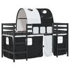 vidaXL Kids' Loft Bed with Tunnel without Mattress White&Black 90x190cm