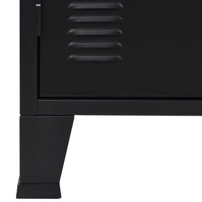 vidaXL Sideboard Metal Industrial Style 120x35x70 cm Black