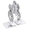 vidaXL Bookends 2 pcs Silver 10 x 10 x 22 cm Aluminium