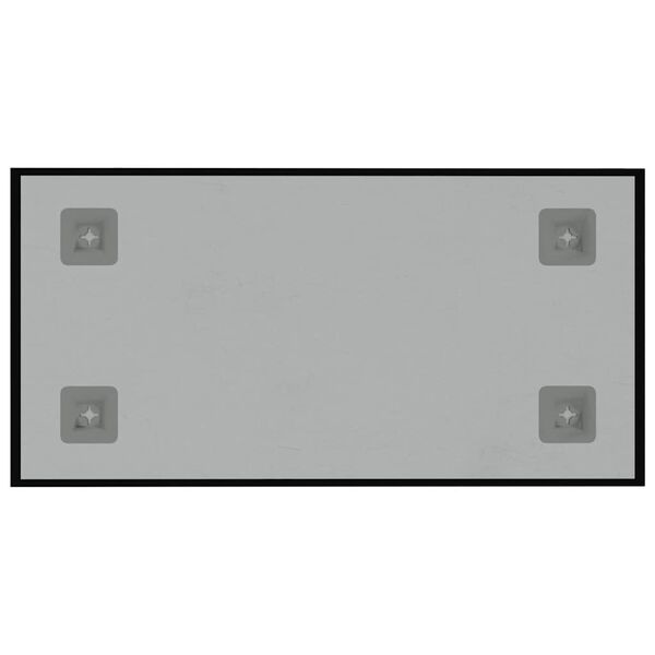 vidaXL Wall-mounted Magnetic Board Black 40x20 cm Tempered Glass
