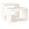 vidaXL Nesting Coffee Tables 2 pcs White Solid Wood Pine