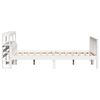 vidaXL Bed Frame without Mattress White 150x200 cm King Size Solid Wood Pine