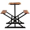 vidaXL Bar Table with Benches Solid Acacia Wood 180x50x107 cm