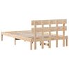 vidaXL Bed Frame with Headboard Brown 120 x 200 cm Solid Pine wood