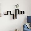 vidaXL Wall Shelf Black 104.5x10x43 cm Engineered Wood