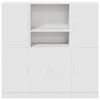 vidaXL 3 Piece Kitchen Cabinet Set White Engineered Wood