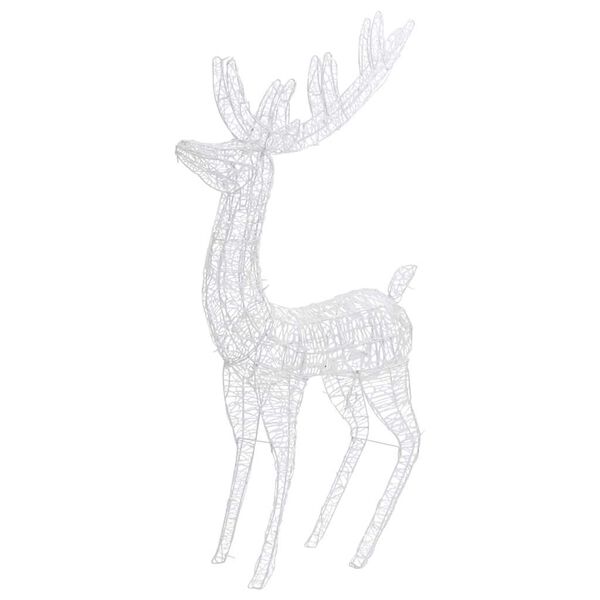 vidaXL XXL Acrylic Christmas Reindeers 250 LED 2 pcs 180 cm Warm White