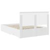 vidaXL Bed Frame with Headboard White 150 x 200 cm Engineered Wood