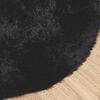 vidaXL Shaggy Rug High Pile NAVARRA Black 120x120 cm Polyester