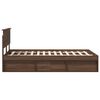 vidaXL Bed Frame with Headboard Brown Oak 120 x 200 cm Engineered wood