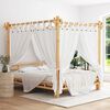 vidaXL Canopy Bed without Mattress 160x200cm Bamboo