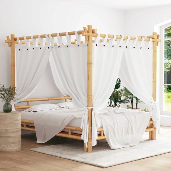 vidaXL Canopy Bed without Mattress 160x200cm Bamboo