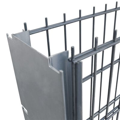 vidaXL 2D Gabion Fence Galvanised Steel 2.008x1.03 m 4 m (Total Length) Grey