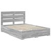 vidaXL Bed Frame with Drawer Grey Sonoma 140 x 200 cm Engineered Wood