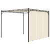 vidaXL Garden Gazebo with Side Curtain 3x3x2.25m Cream