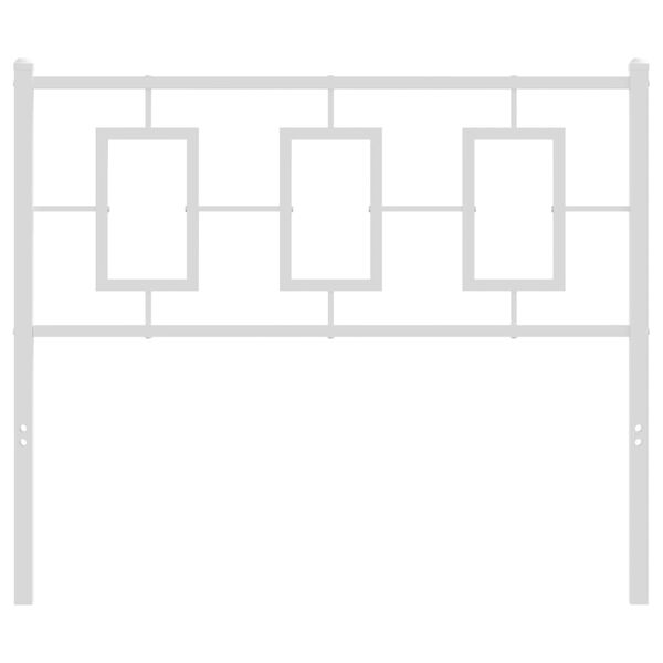 vidaXL Metal Headboard White 100 cm