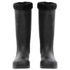 vidaXL Rian Boots with Removable Socks Black Size 45 PVC