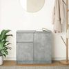 vidaXL Sideboard with Drawer Concrete Grey 71x35x65 cm Engineered Wood