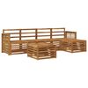 vidaXL Outdoor Sofa Set 6 pcs Natural