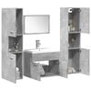 vidaXL 4 Piece Bathroom Furniture Set Concrete Grey Engineered Wood
