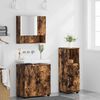 vidaXL Bathroom Furniture Set 3 pcs Smoked Oak Engineered wood & Metal