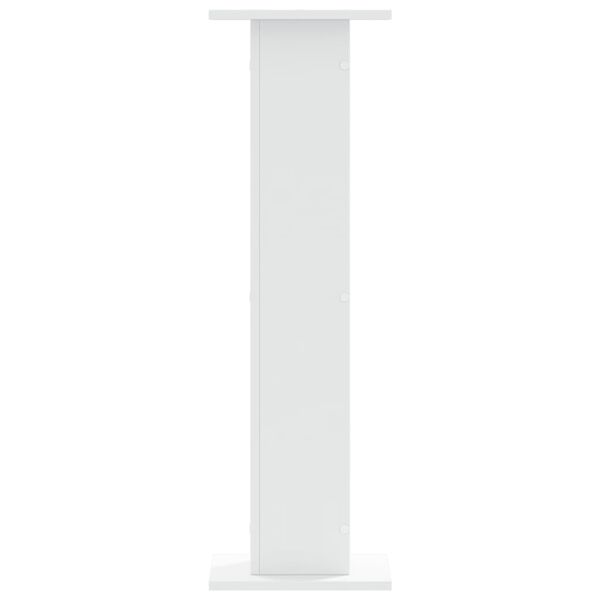 vidaXL Speaker Stands 2 pcs White 30x30x95 cm Engineered Wood
