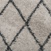 vidaXL Shaggy Rug PAMPLONA High Pile Modern Beige and Anthracite 160x230 cm