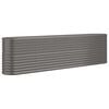 vidaXL Garden Raised Bed | Grey | Powder-coated steel | Large | Durable