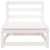 vidaXL 2 Piece Garden Lounge Set White Solid Pinewood
