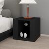 vidaXL Bedside Table Black 41x40x36 cm Engineered Wood