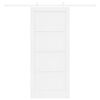 vidaXL Sliding Door White 86 x 198.5 cm Solid Pine Wood
