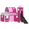 vidaXL Kids'Bunk Bed Frame Plain White and Pink 80 x 200 cm Metal