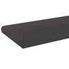 vidaXL Wall Shelf with Shelf Wall-mounted 2 pcs Black 30 x 18 x 2.5 cm